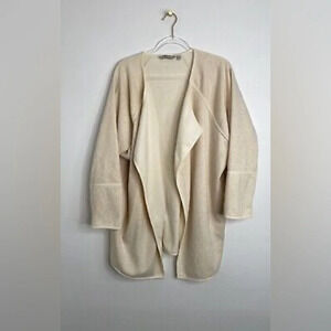 Athleta Cozy Karma Wrap Cream Sweater Classic Boho Chic Women's Small